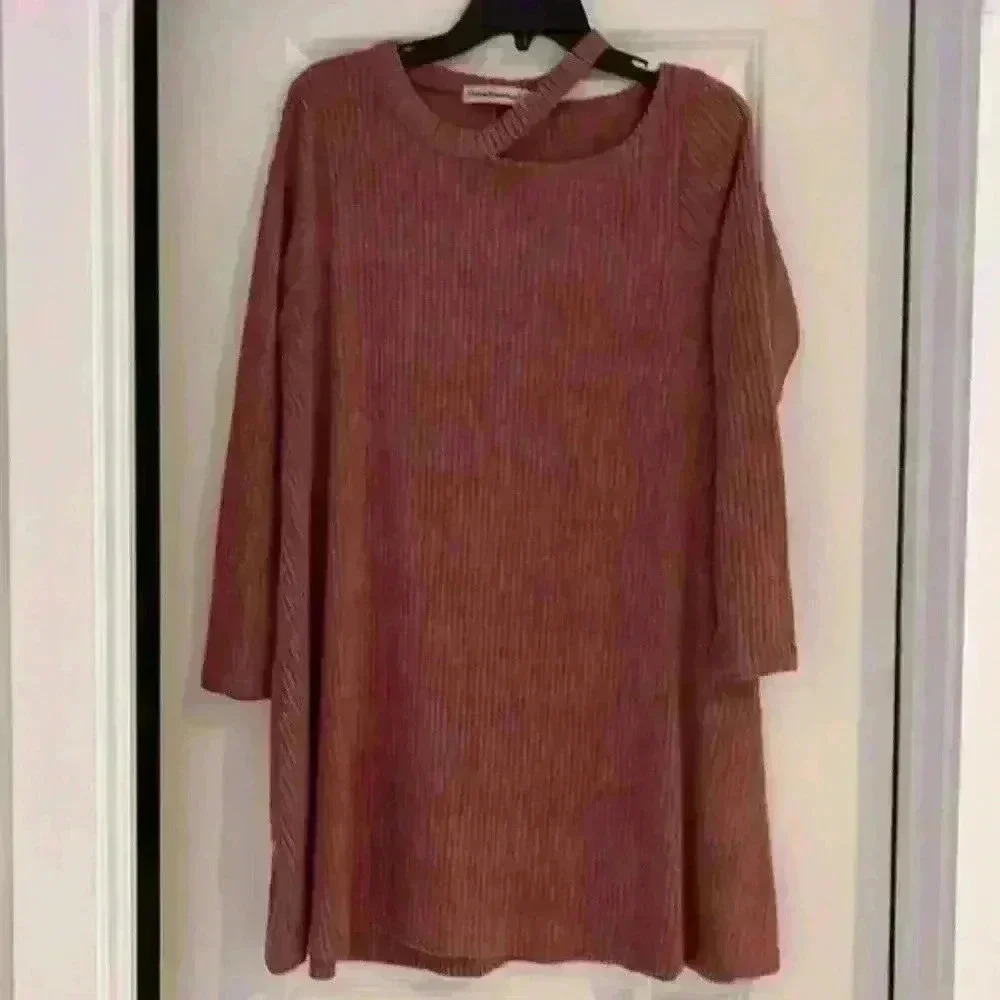 Cotton Emporium Cut Out Sweater Dress